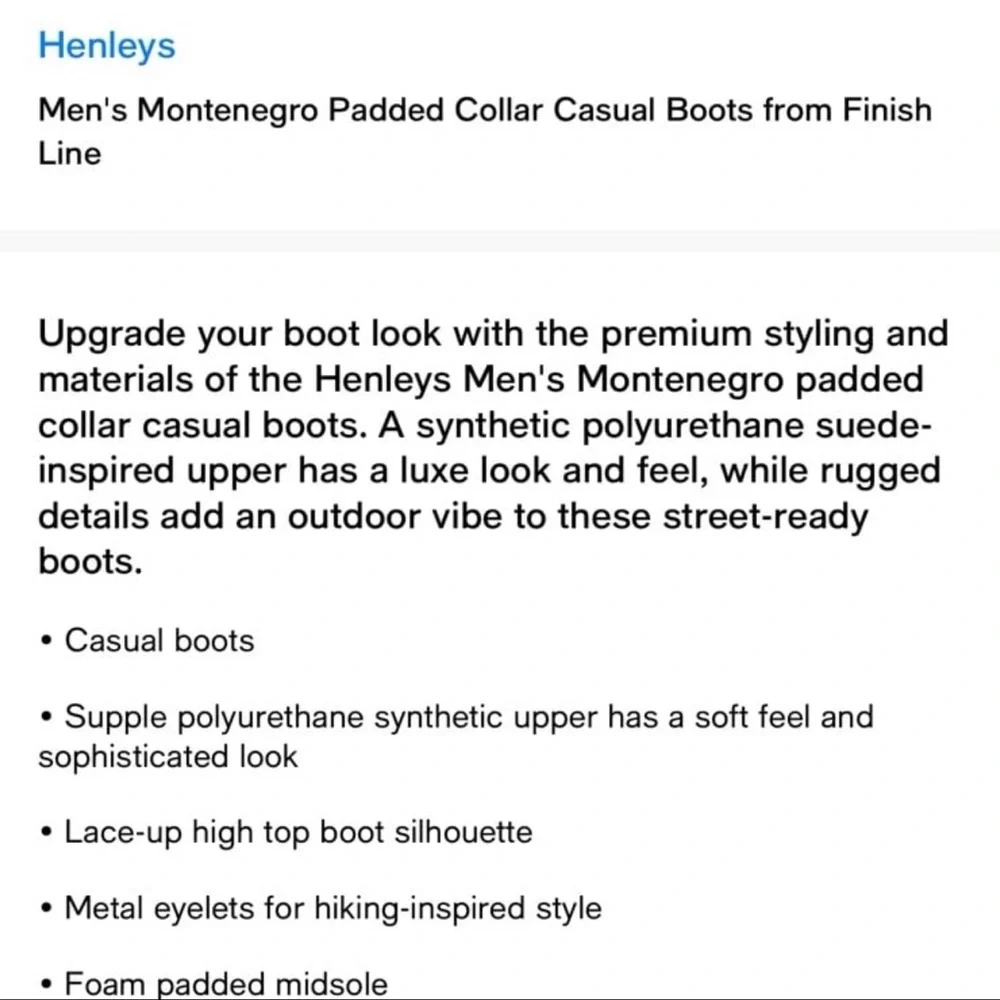 Henly men’s boots size 11